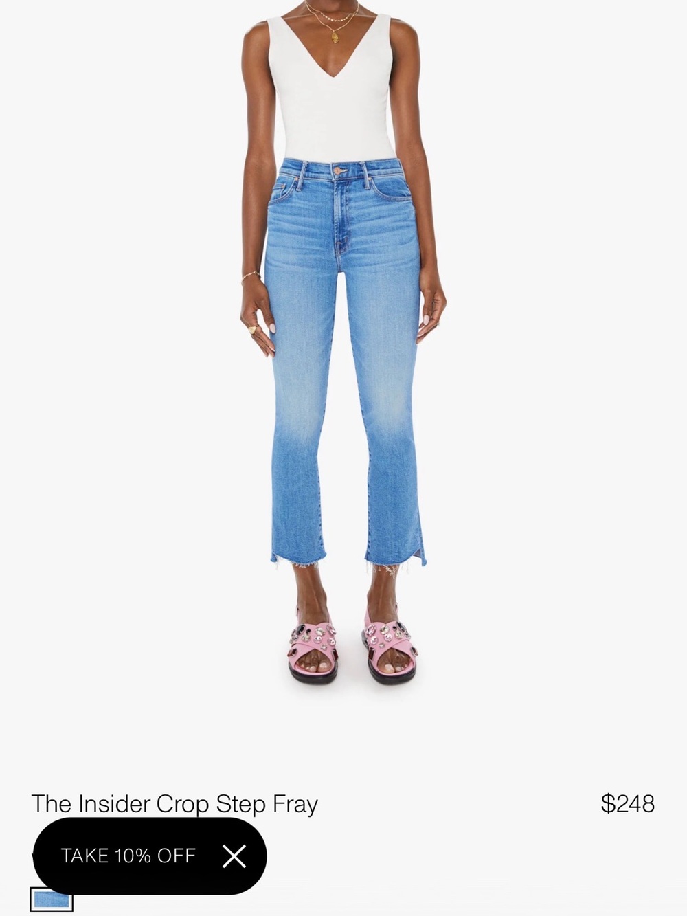 Insider crop step Frey mother denim